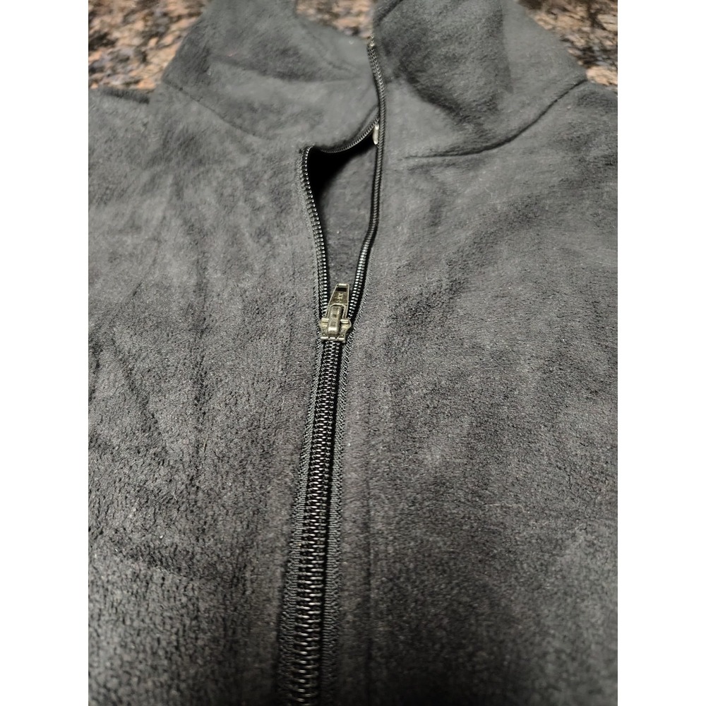 Columbia Mens Vest Medium Grey Pockets Full Zip High Neck Fleece Logo Woman's M - Picture 5 of 7